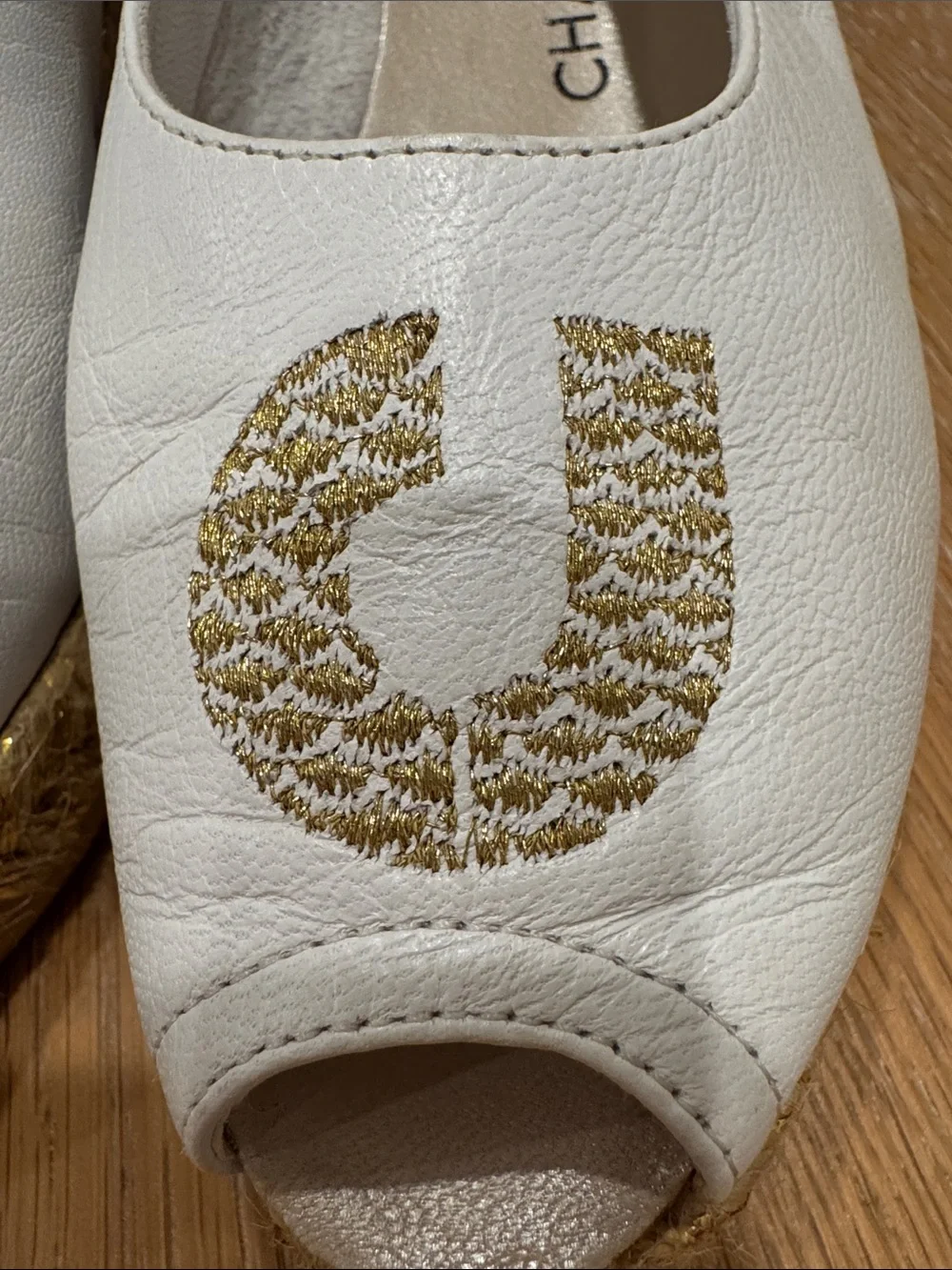 Charles Jourdan leather espadrilles